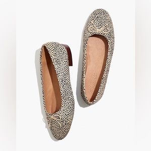 Madewell Adele Ballet Flat in Spot Dot Calf-hair